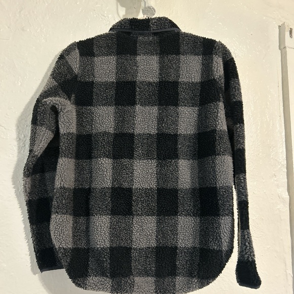 Abercrombie & Fitch Black and Gray Teddy Jacket - Picture 3 of 4